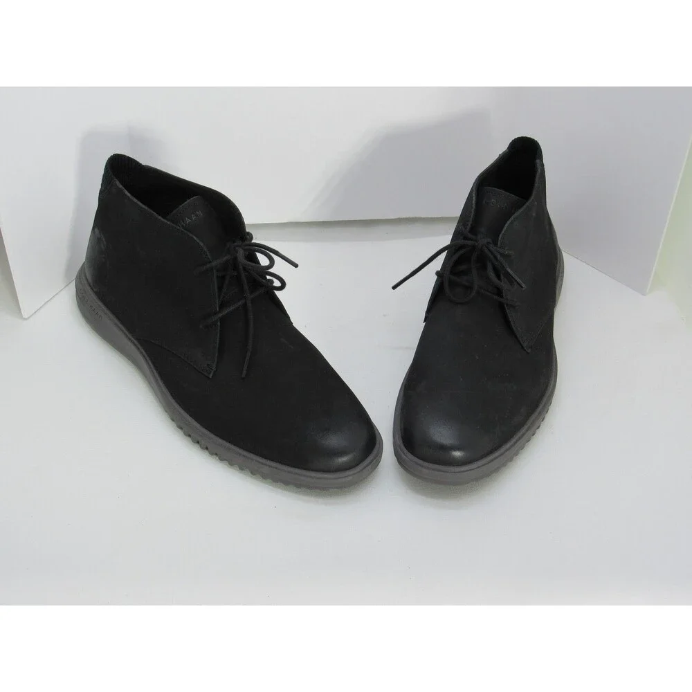 Cole Haan Men's Grand C36921 Black Suede Chukka Boots Lace Up Comfort Size 10 M